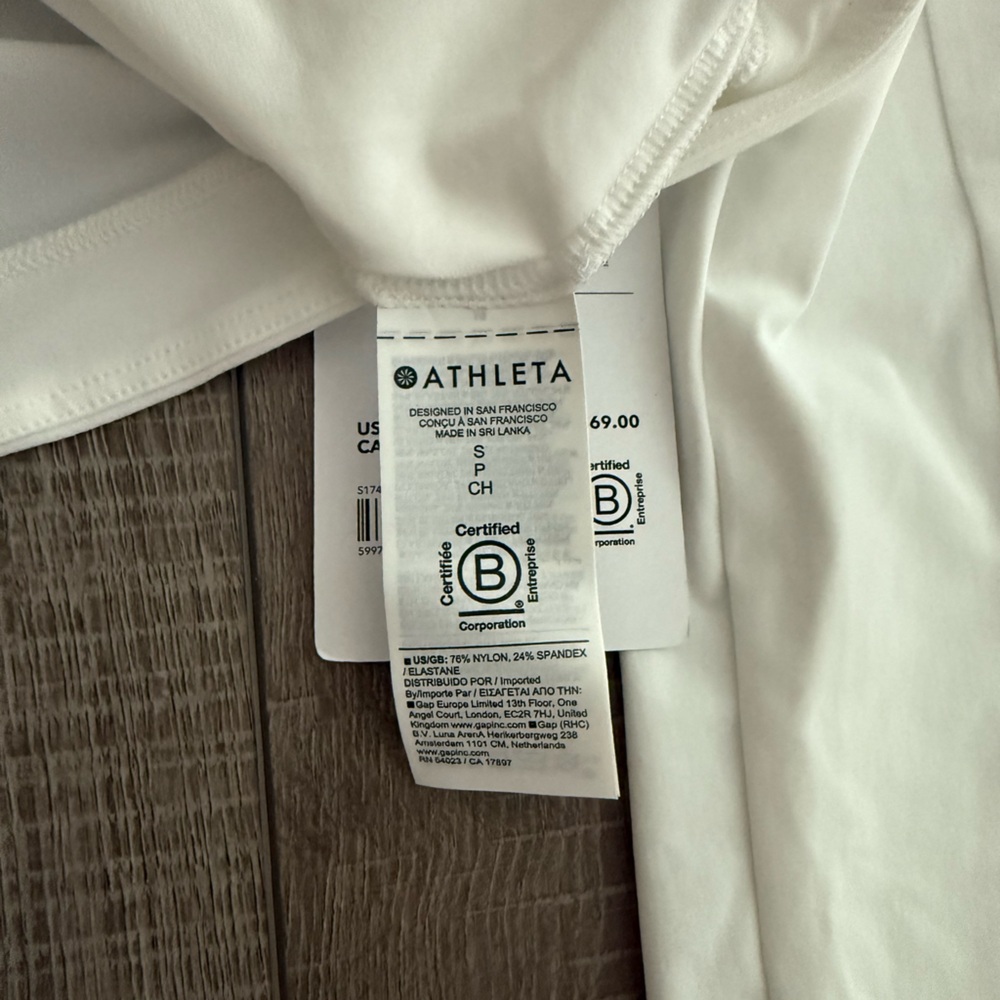 Athleta White Long Sleeve Crop Top - Picture 11 of 11